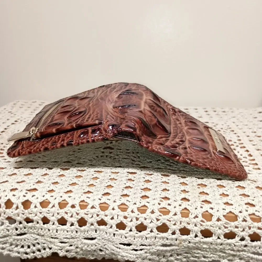 Brahmin Melbourne JANE Wallet PECAN Classic Brown NWOT